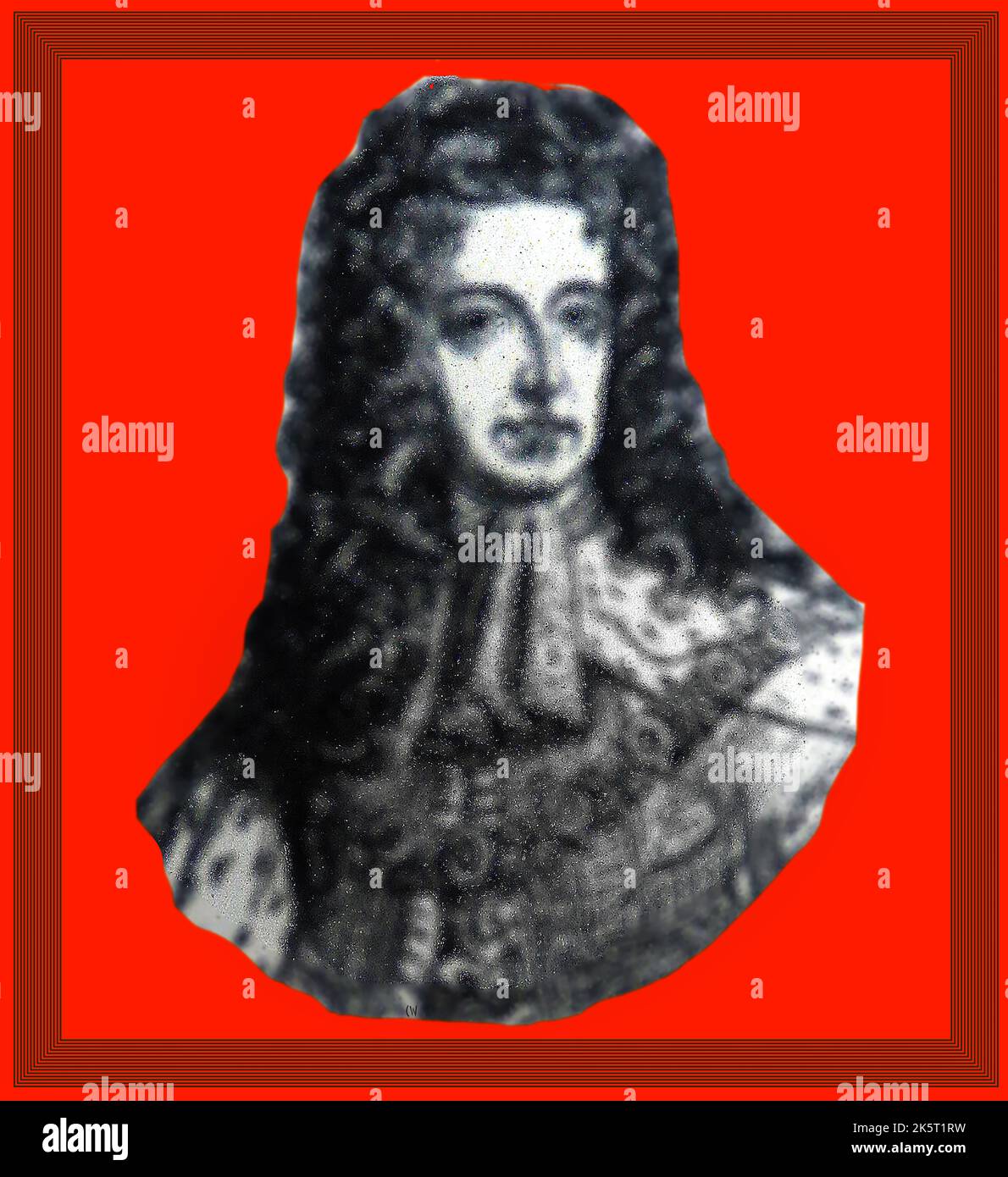 A old portrait of King William III (England), King William II (Scotland), King Billy (Ireland). Also known as the Prince of Orange whose victory at the Battle of the Boyne in 1690 is commemorated by Unionists Stock Photo