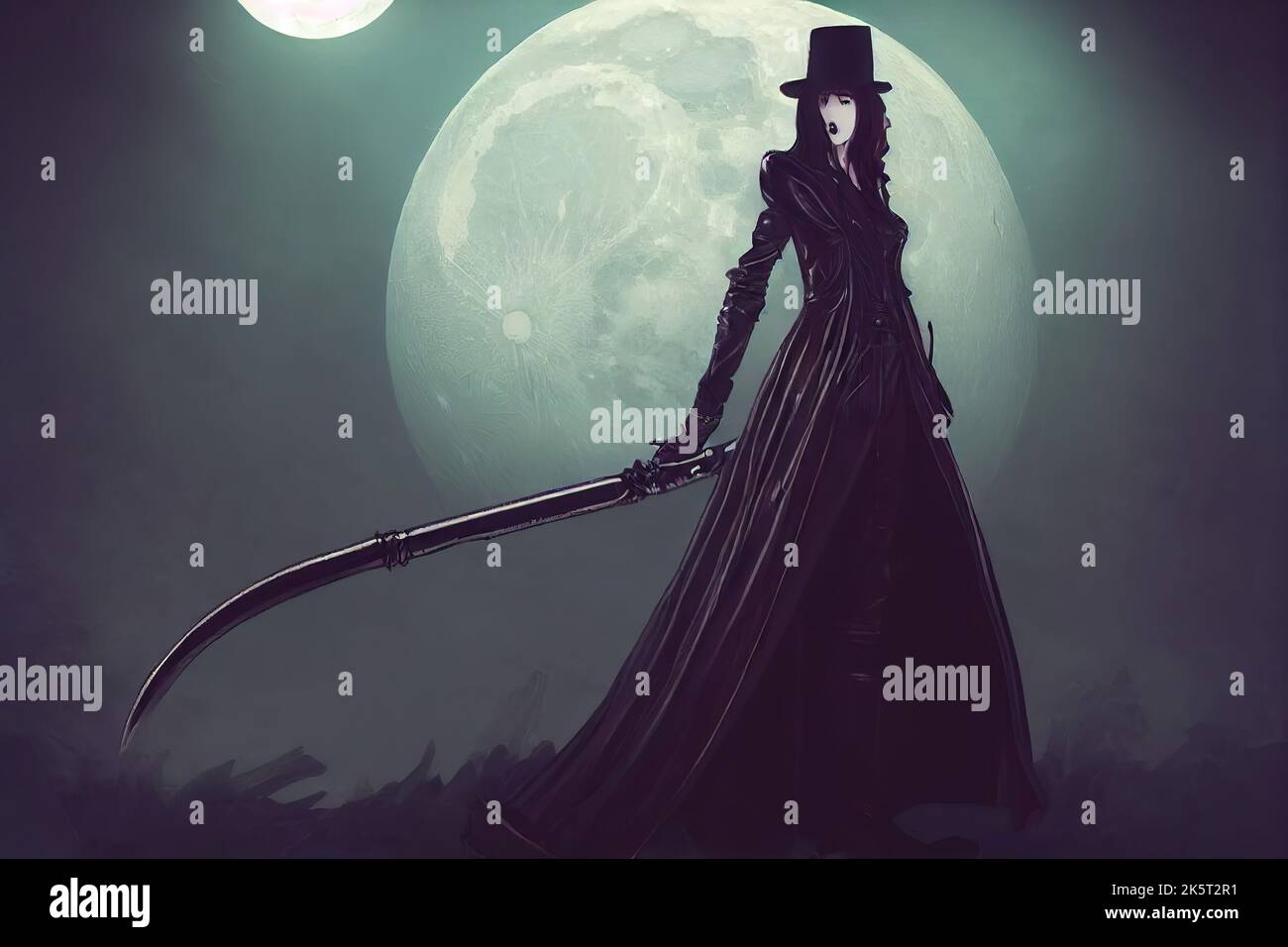 Female Vampire Hunter Stock Photo - Alamy