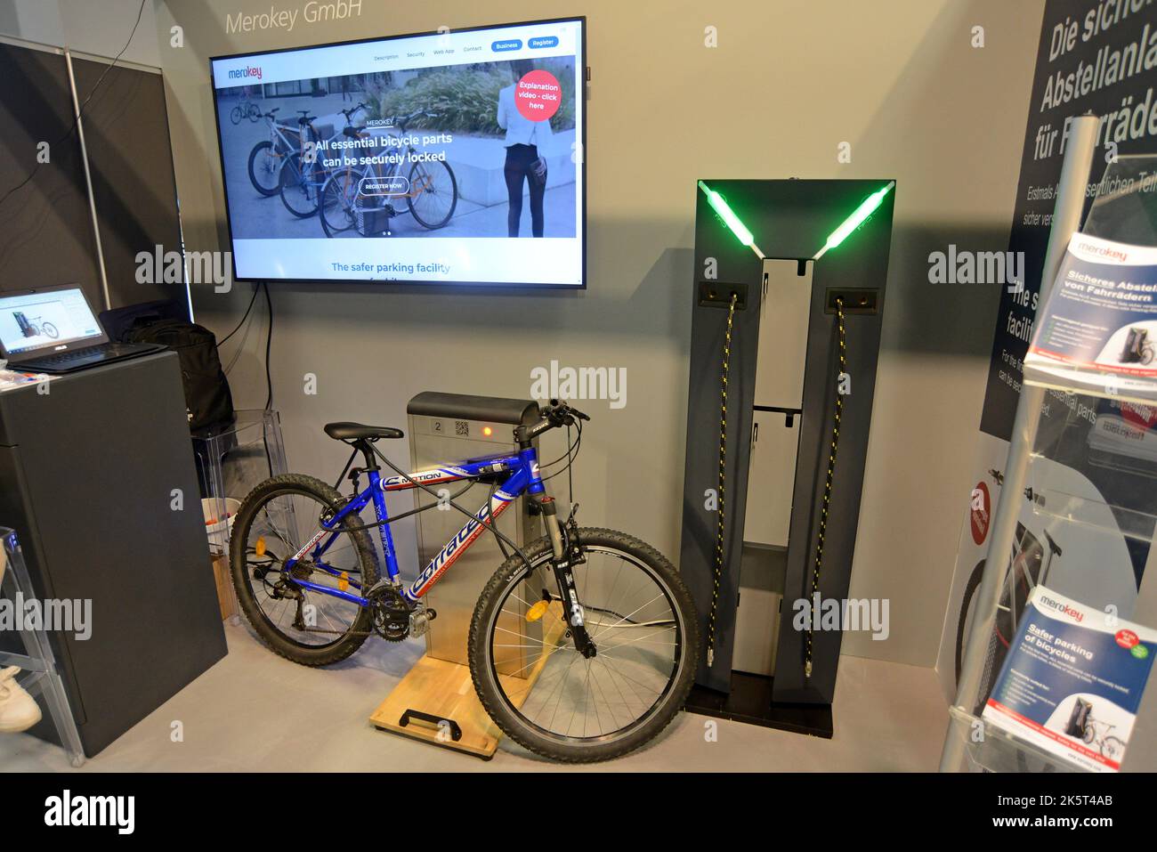 Merokey smart bicycle locking system on display at Innotrans world
