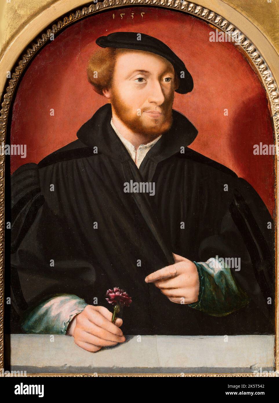 Portrait of a man with a carnation, 1535. Found in the collection of