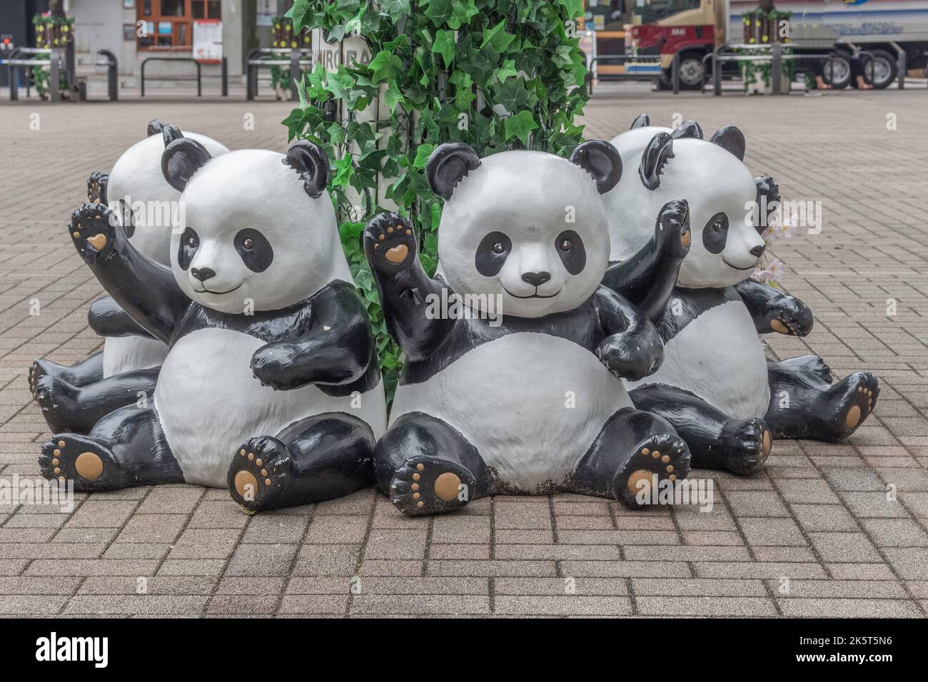 Panda sculptures in Okachimachi Panda Square, Taito city, Ueno, Tokyo ...