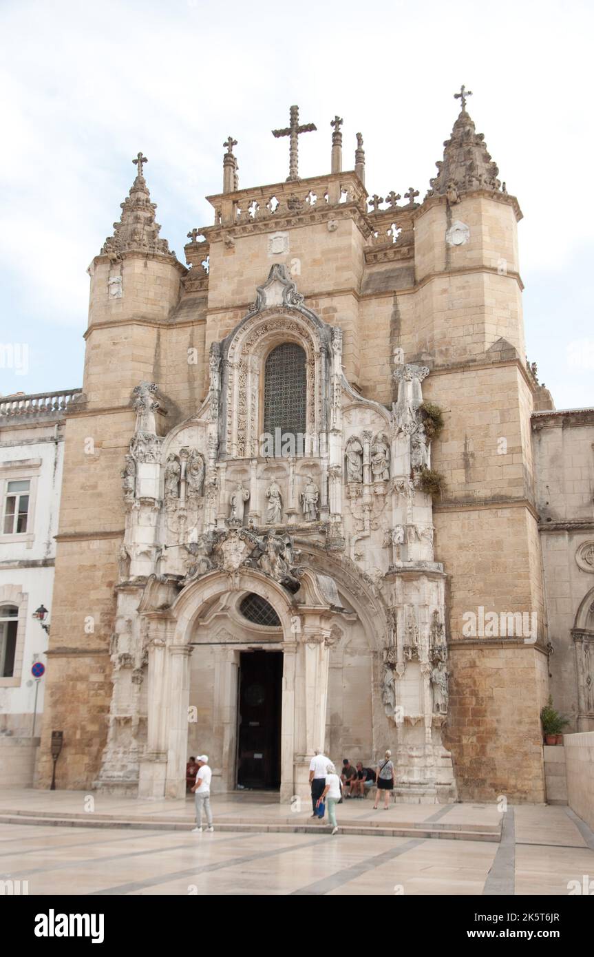 Monatery of Santa Cruz, Mosteiro de Santa Cruz; Coimbra, Portugal.  Founded in 1131 by King Alfonso Henriques.  Later restructured by King Manuel and Stock Photo