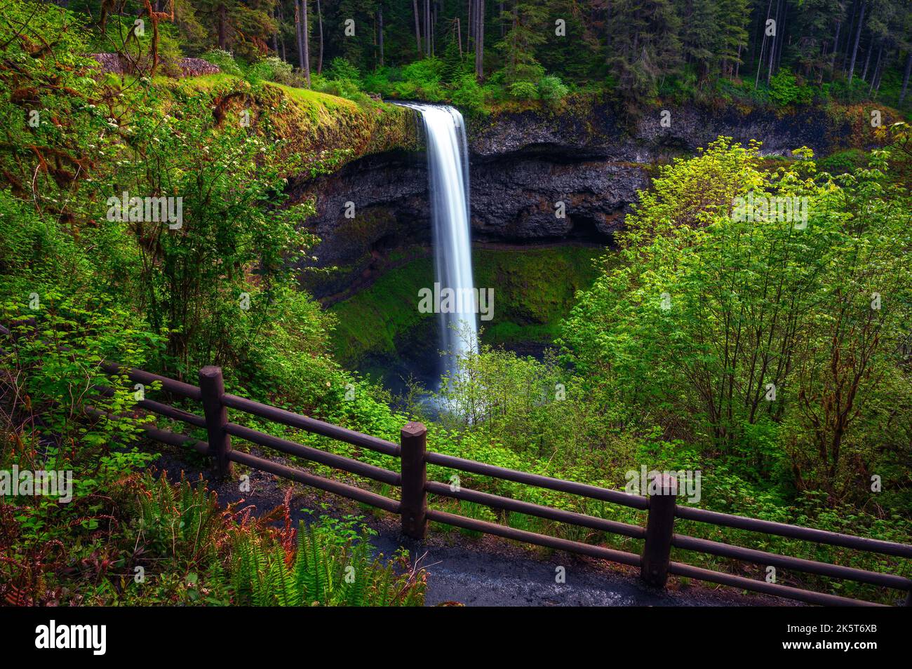 South Falls in Silver Falls State Park, Oregon Stock Photo