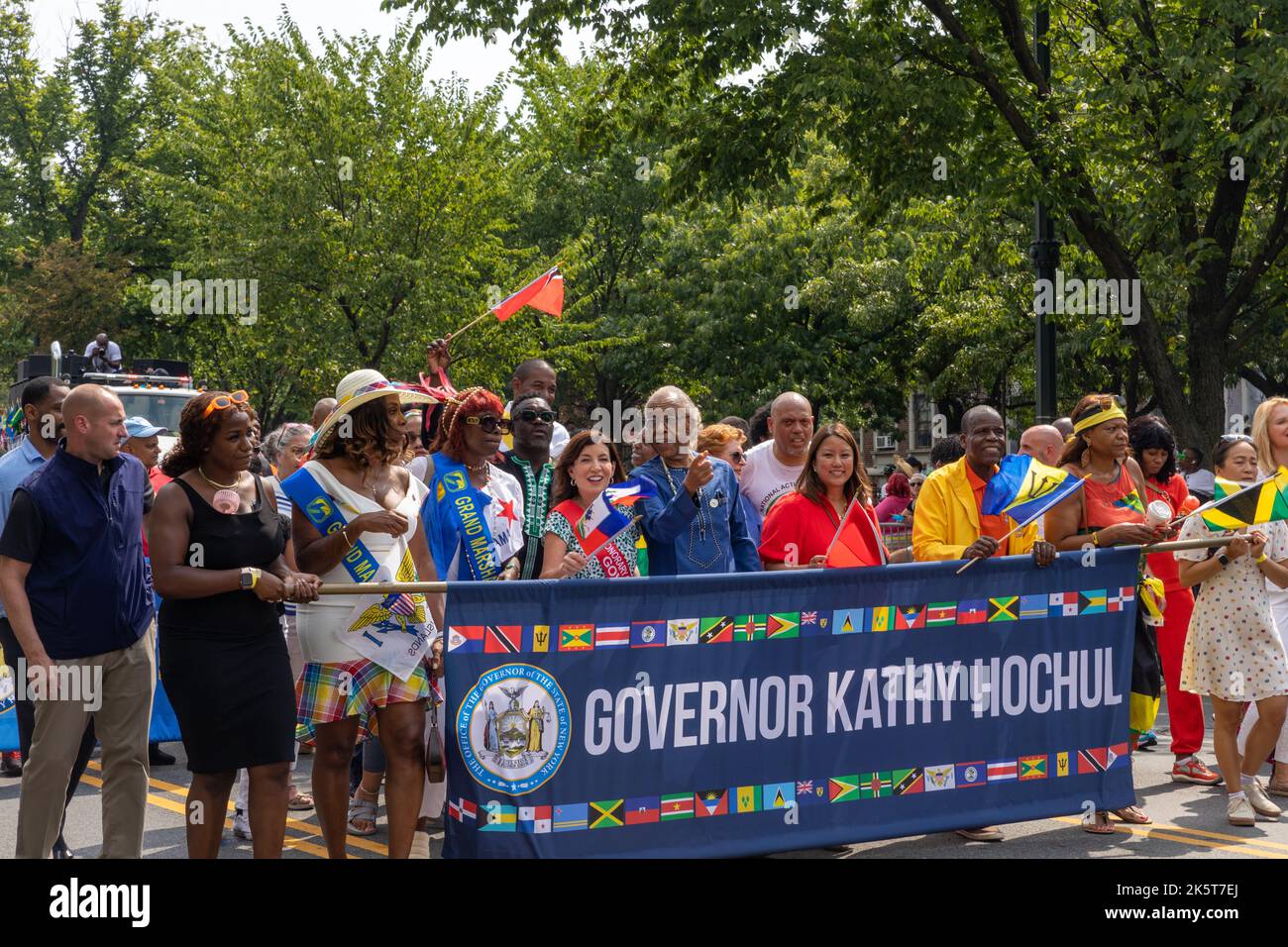 The West Indian Labor Day Parade. Al Sharpton, Kathy Hochul, and Stacey