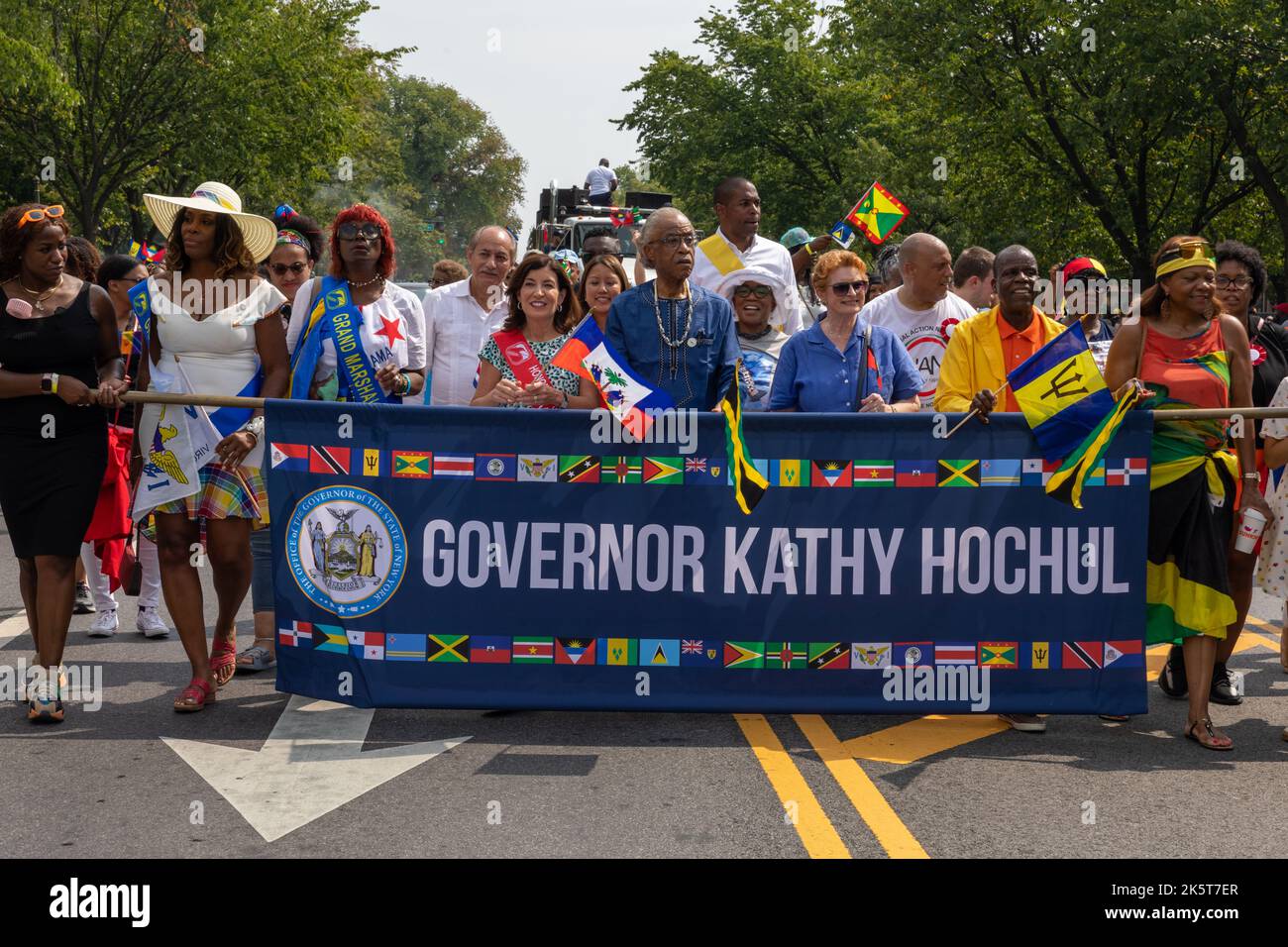 The West Indian Labor Day Parade. Al Sharpton, Kathy Hochul, and Stacey