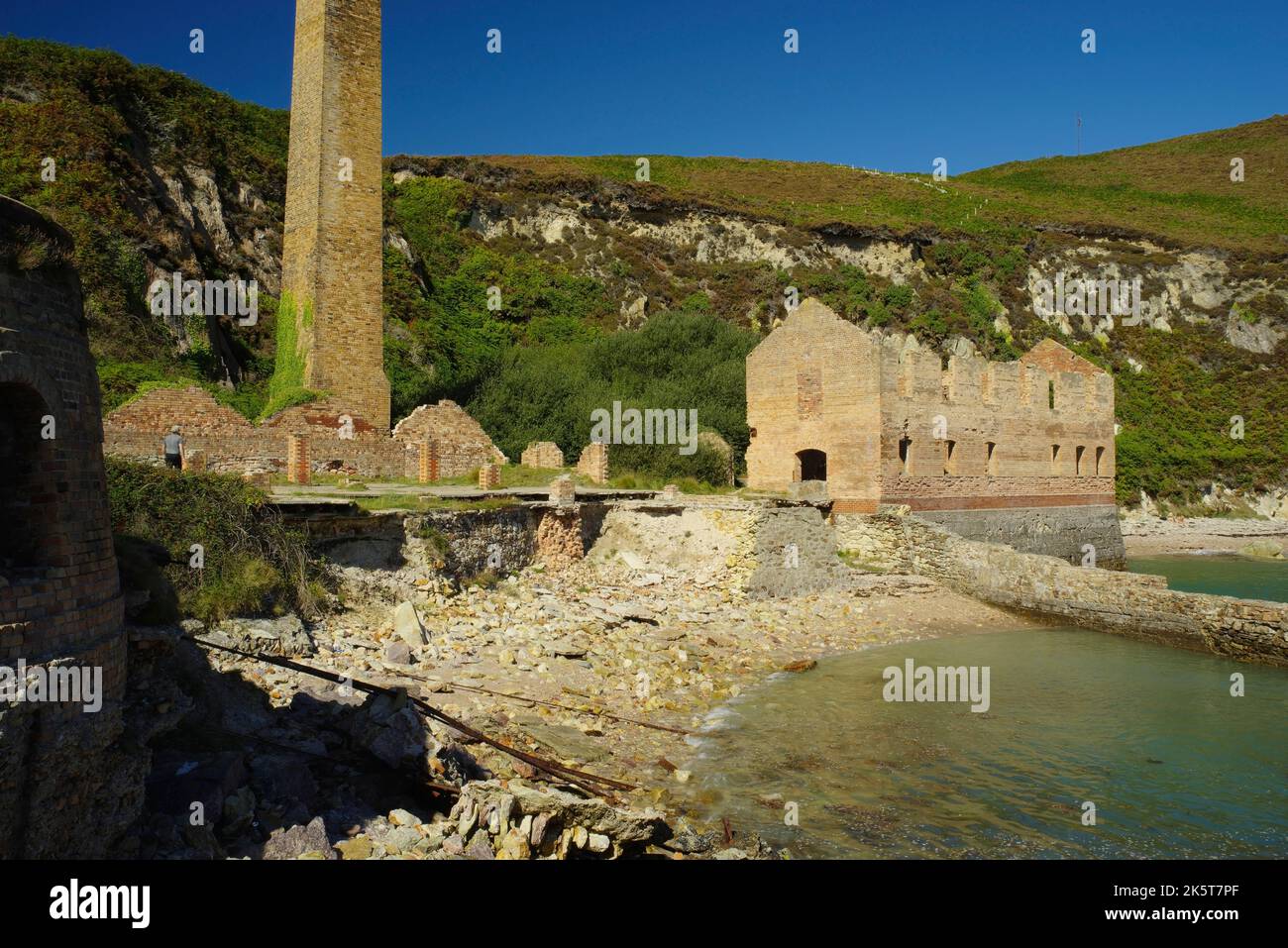 Porth Wen, Brickworks, Llanbadrig, Anglesey, North Wales, United Kingdom. Stock Photo