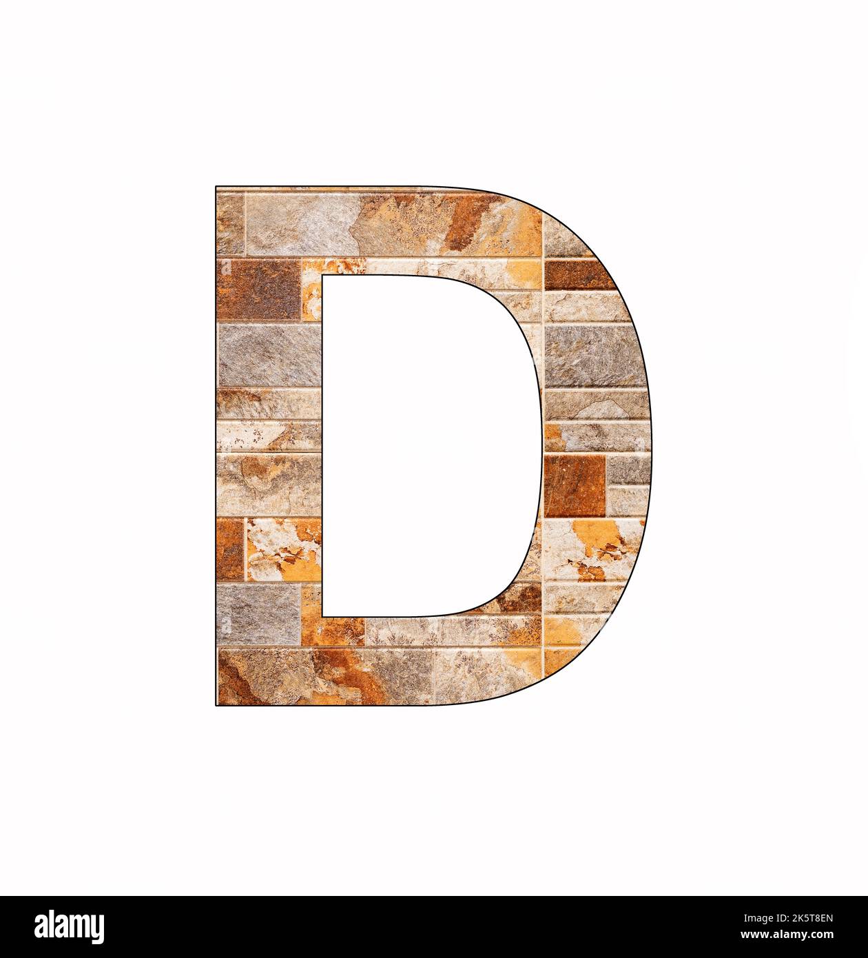 Alphabet letter D Rustic tile background Stock Photo Alamy