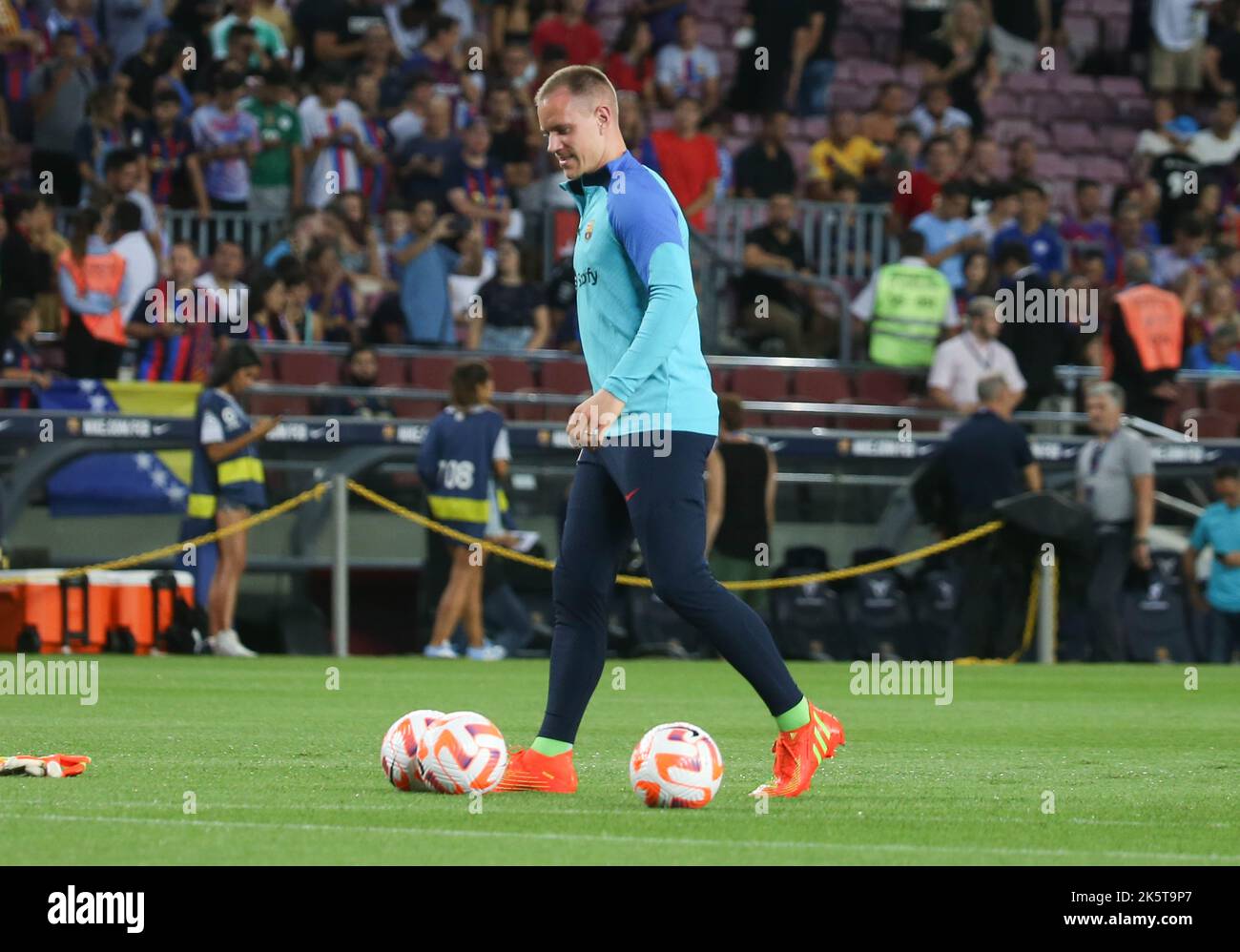 Marc-André ter Stegen of FC Barcelone during the Amical,  football match between FC Barcelone and Manchester City on August 24 2022 at Camp Nou in Barcelone, Spain - Photo Laurent Lairys / DPPI during the Amical,  football match between FC Barcelone and Manchester City on August 24 2022 at Camp Nou in Barcelone, Spain - Photo Laurent Lairys / DPPI during the UEFA Champions League, Group H football match between SL Benfica and Paris Saint-Germain on October 5, 2022 at Estadio da Luz in Lisbon, Portugal - Photo Laurent Lairys / DPPI Stock Photo