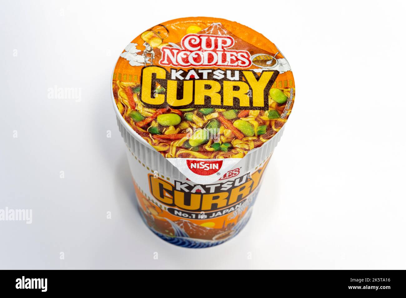 Cup Noodles Katsu Curry Stock Photo
