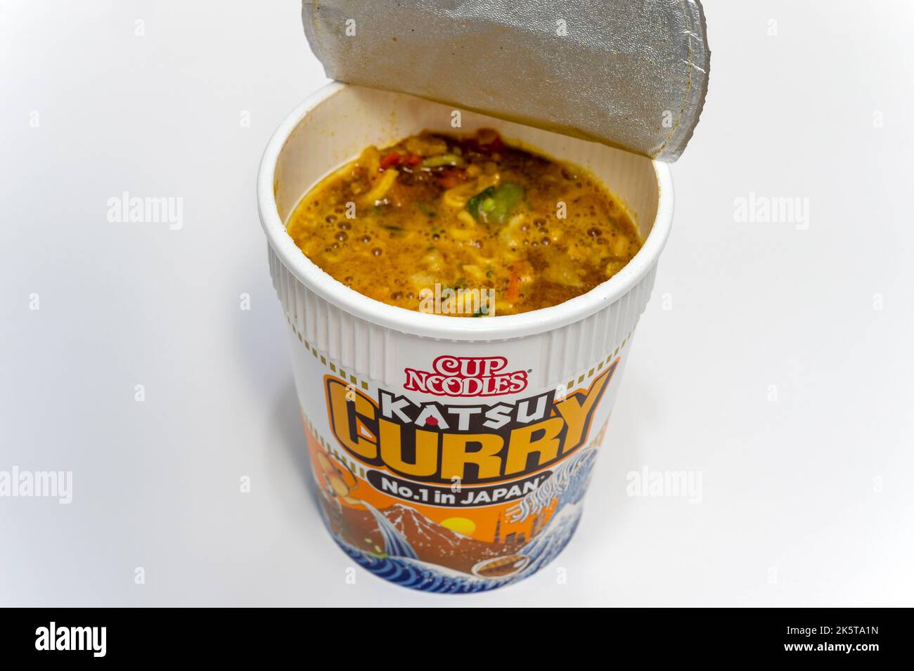 Cup Noodles Katsu Curry Stock Photo