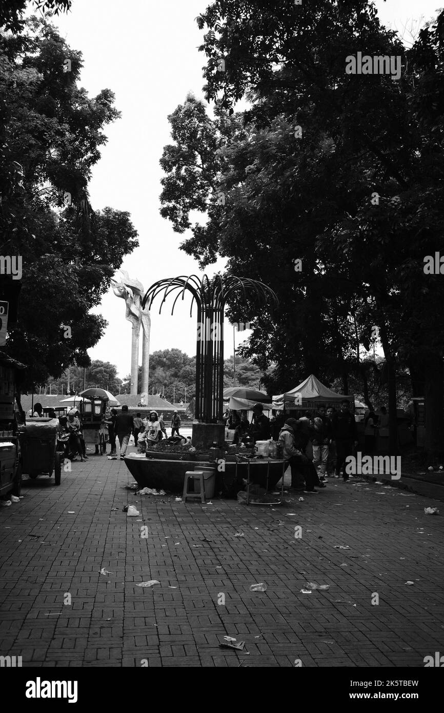 Bandung, West Java, Indonesia - 09 October, 2022 : Impromptu market