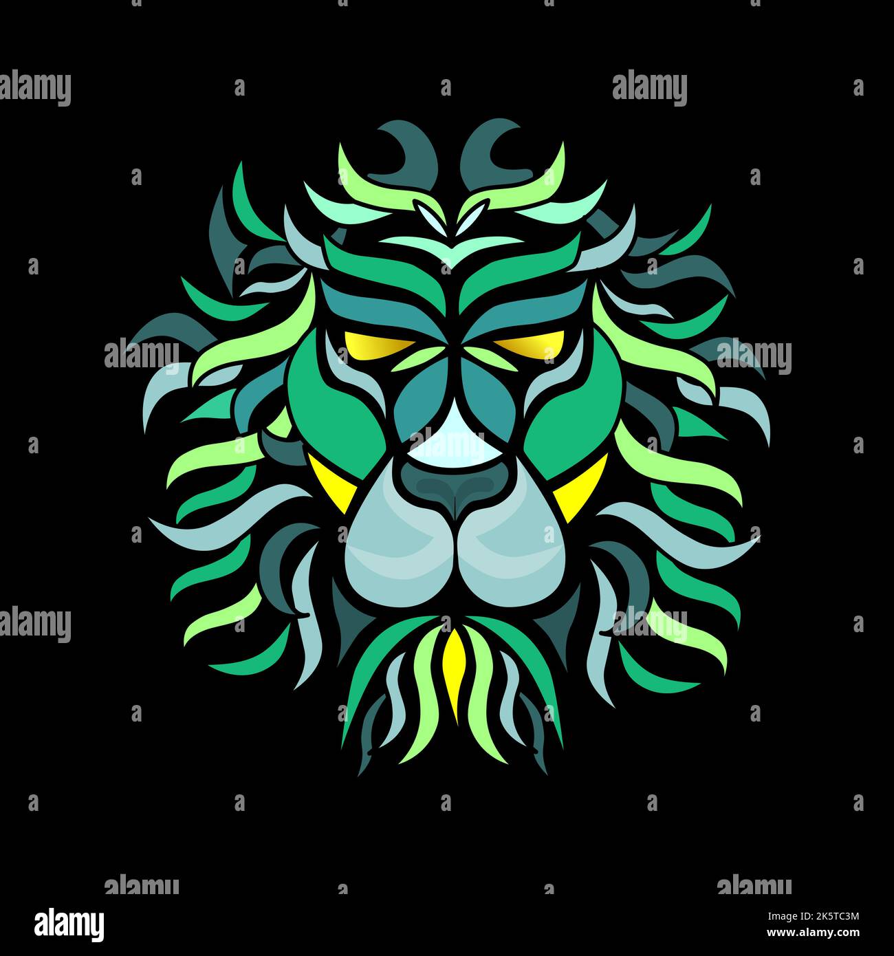Lion head vector abstract Stock Photo - Alamy