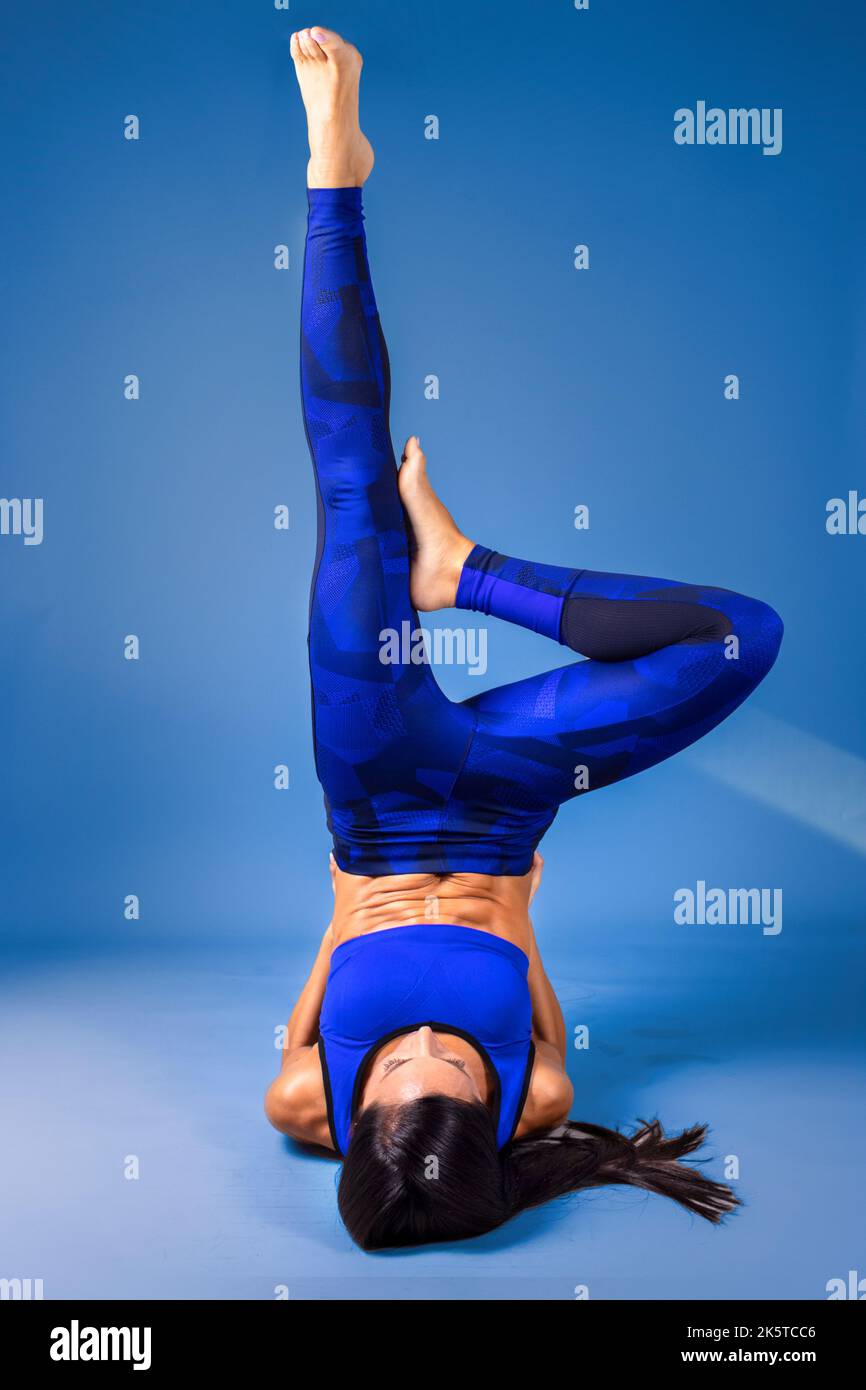 Female Yoga instructor performing floor exercises Stock Photo Alamy
