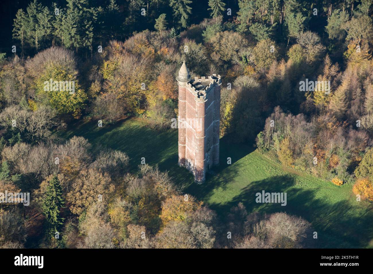 King Alfred's Tower, commemorative tower, built 1766, in Stourhead park