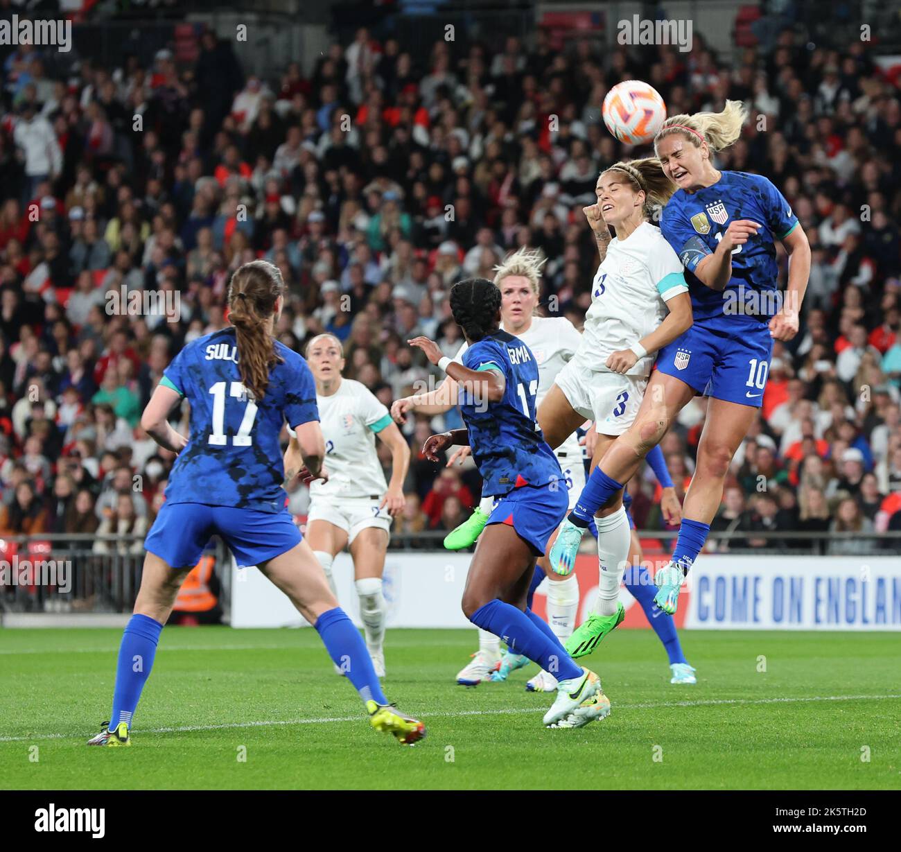 LONDON ENGLAND - OCTOBER 07:L-R Rachel Daly (Houston Dash) of England ...