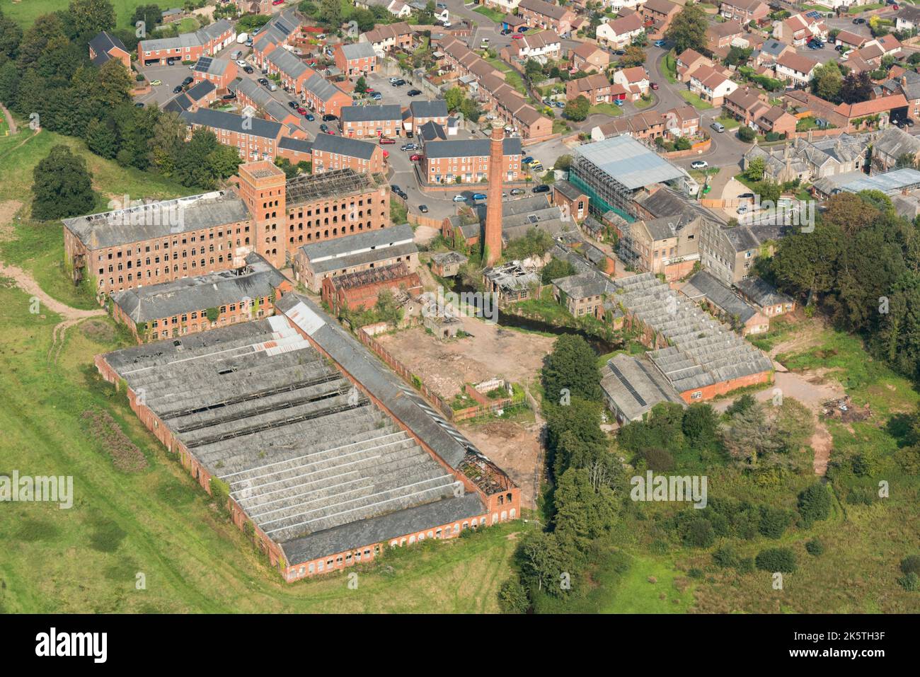 Tonedale Mills, former woollen mill, Wellington, Somerset, 2020. Stock Photo