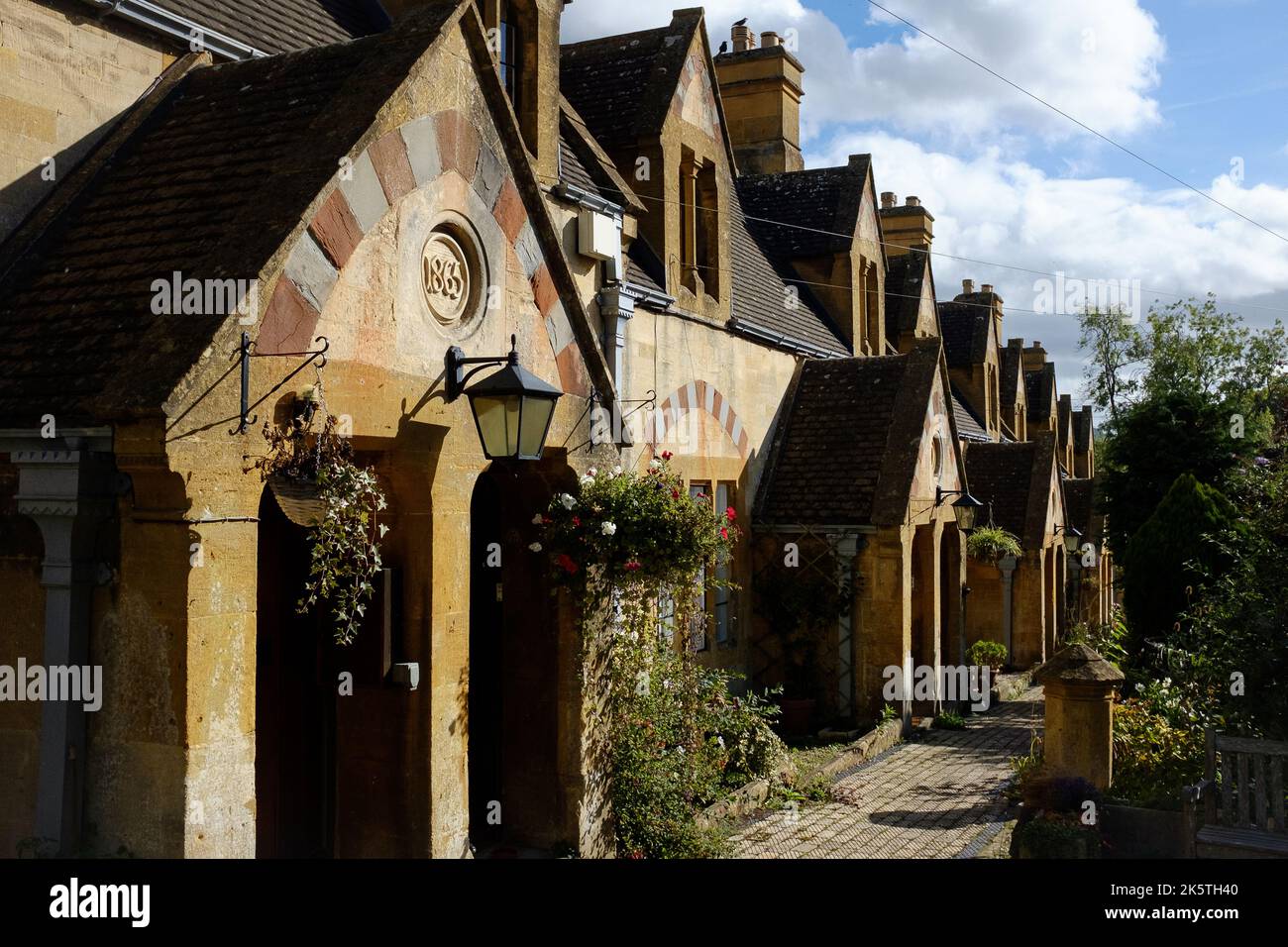 Dent's Terrace Alms Houses, Winchcombe, Gloucestershire Stock Photo