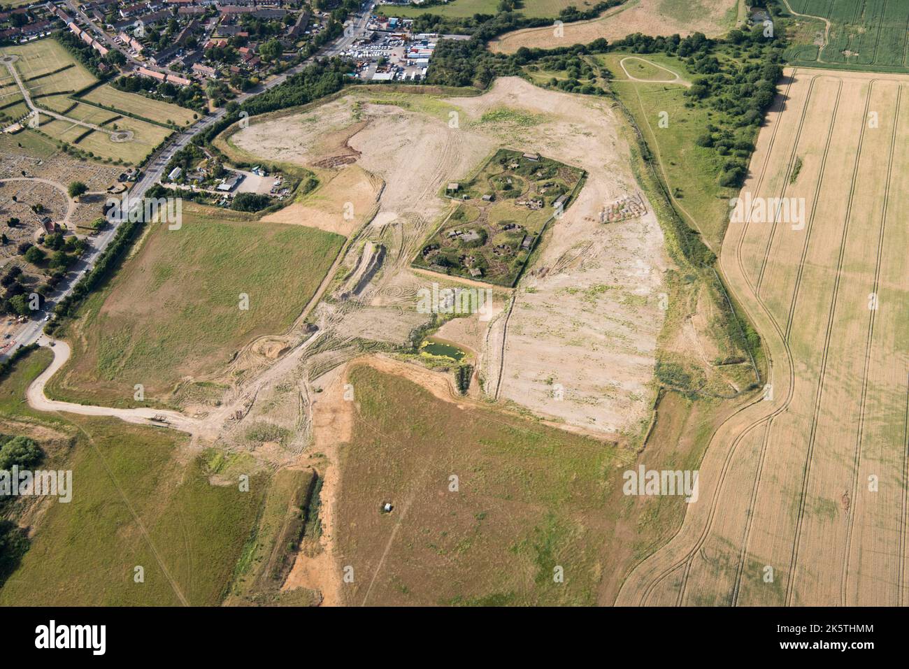 Second World War Heavy Anti Aircraft Battery ZE1 at Warren Farm which ...