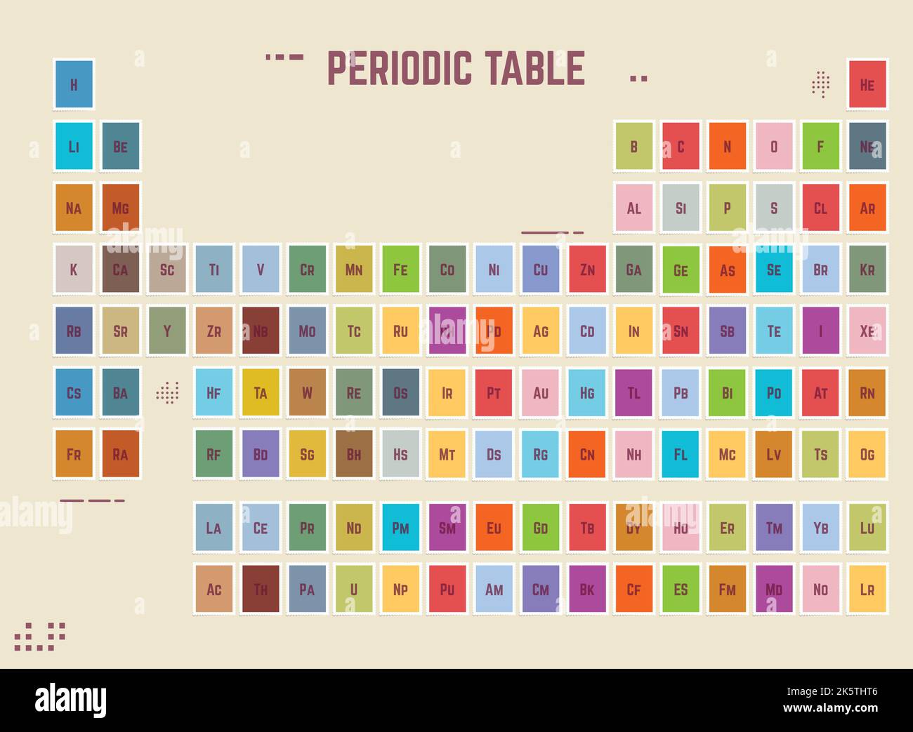 Colored periodic table Stock Vector Image & Art - Alamy