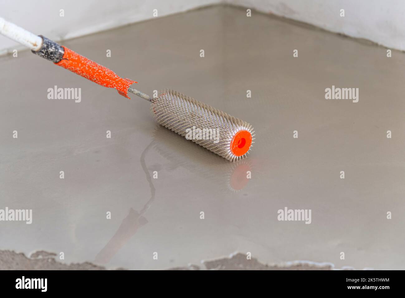 Needle roller for selfleveling floors. Leveling the floors with a