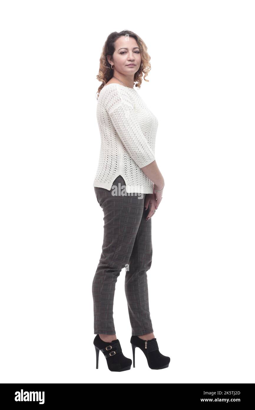 Woman smiling full length jumper hires stock photography and images Alamy