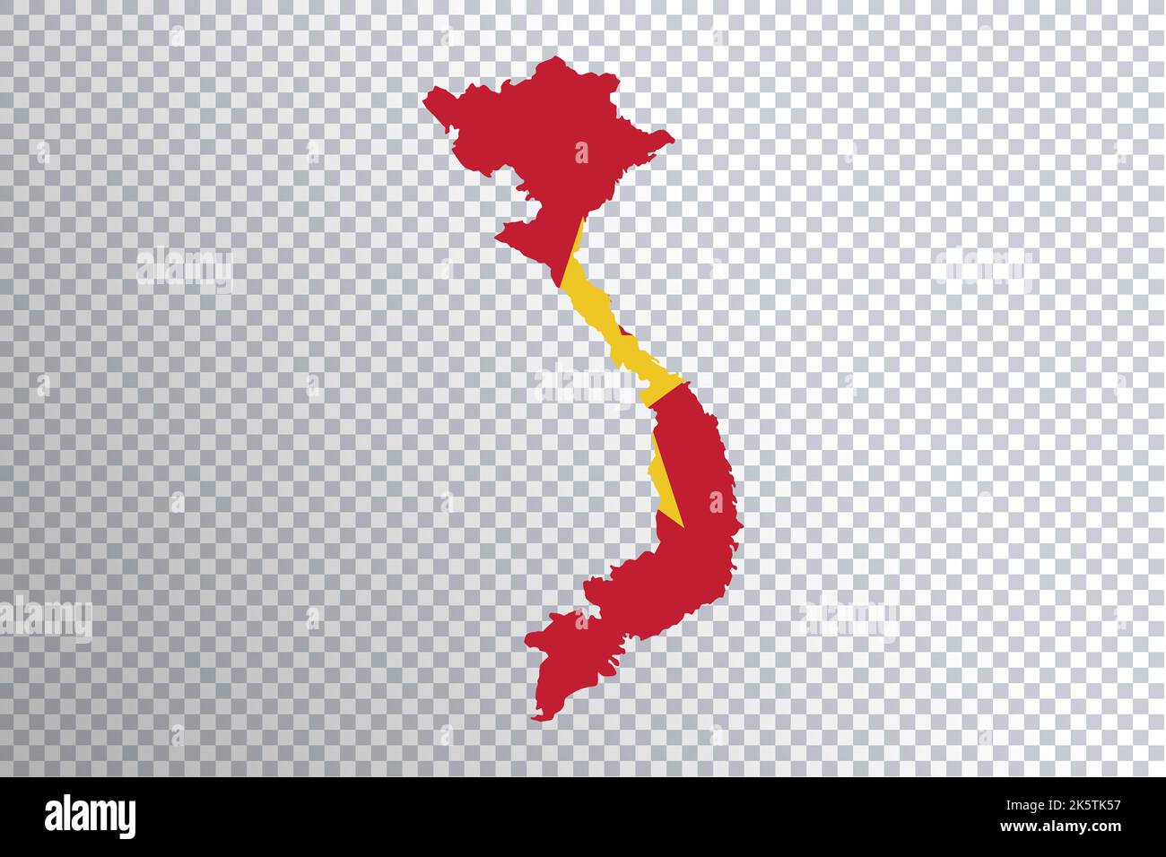 Vietnam flag on map, transparent background, Clipping path Stock Photo ...