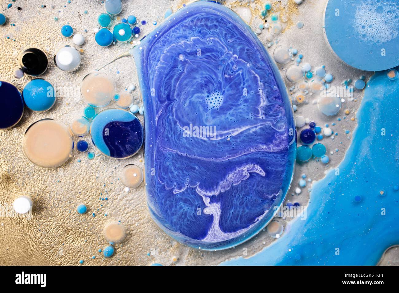 Colorful Bright Bubbles Oil Beautiful Paint Universe Color Moving