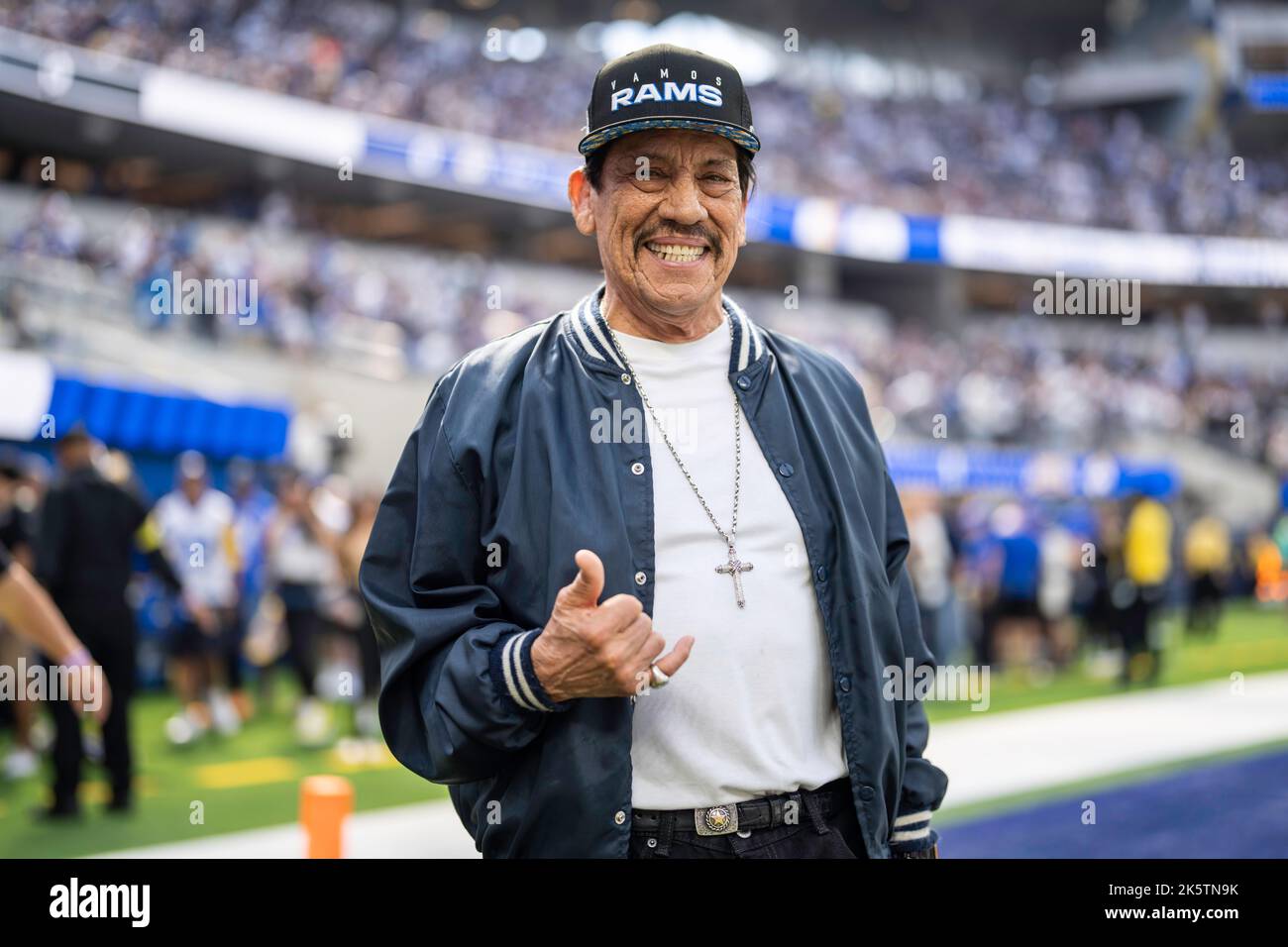 Danny Trejo before a NFL game between the Los Angeles Rams and the