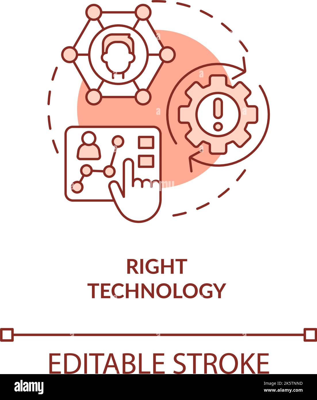 Right technology terracotta concept icon Stock Vector Image & Art - Alamy