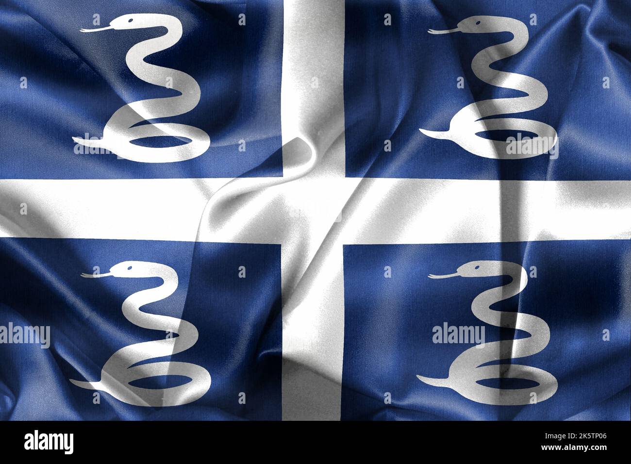 The Martinique flag realistic waving fabric flag Stock Photo Alamy