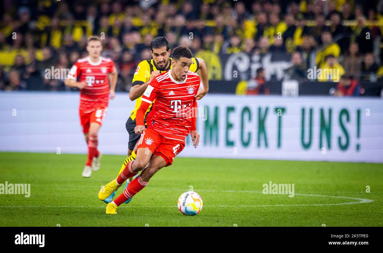 Dortmund, 08.10.2022 Jamal Musiala (Muenchen), Emre Can (BVB) Borussia ...