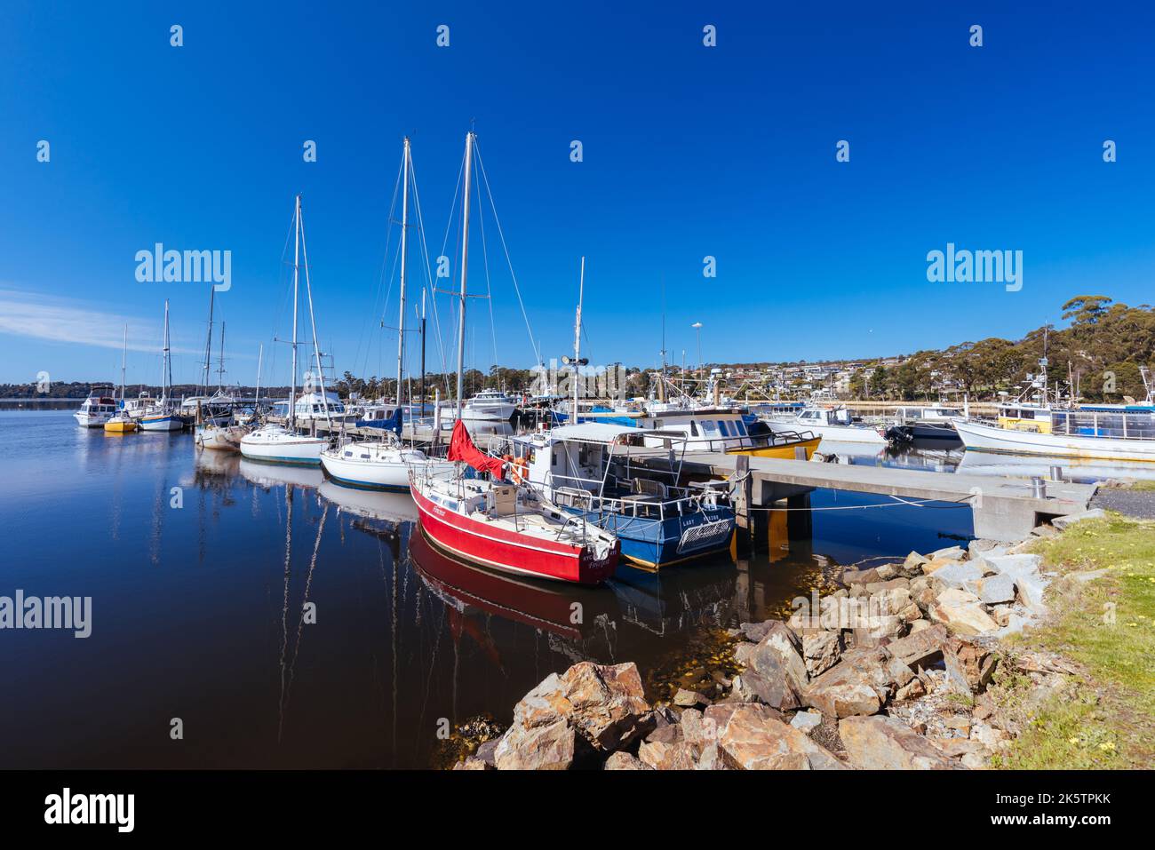 St Helens Waterfront in Tasmania Australia Stock Photo Alamy