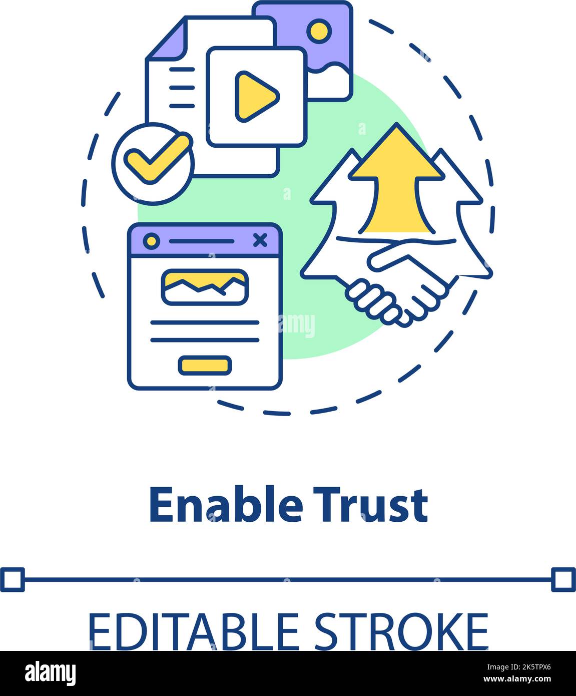 Enable trust concept icon Stock Vector Image & Art - Alamy