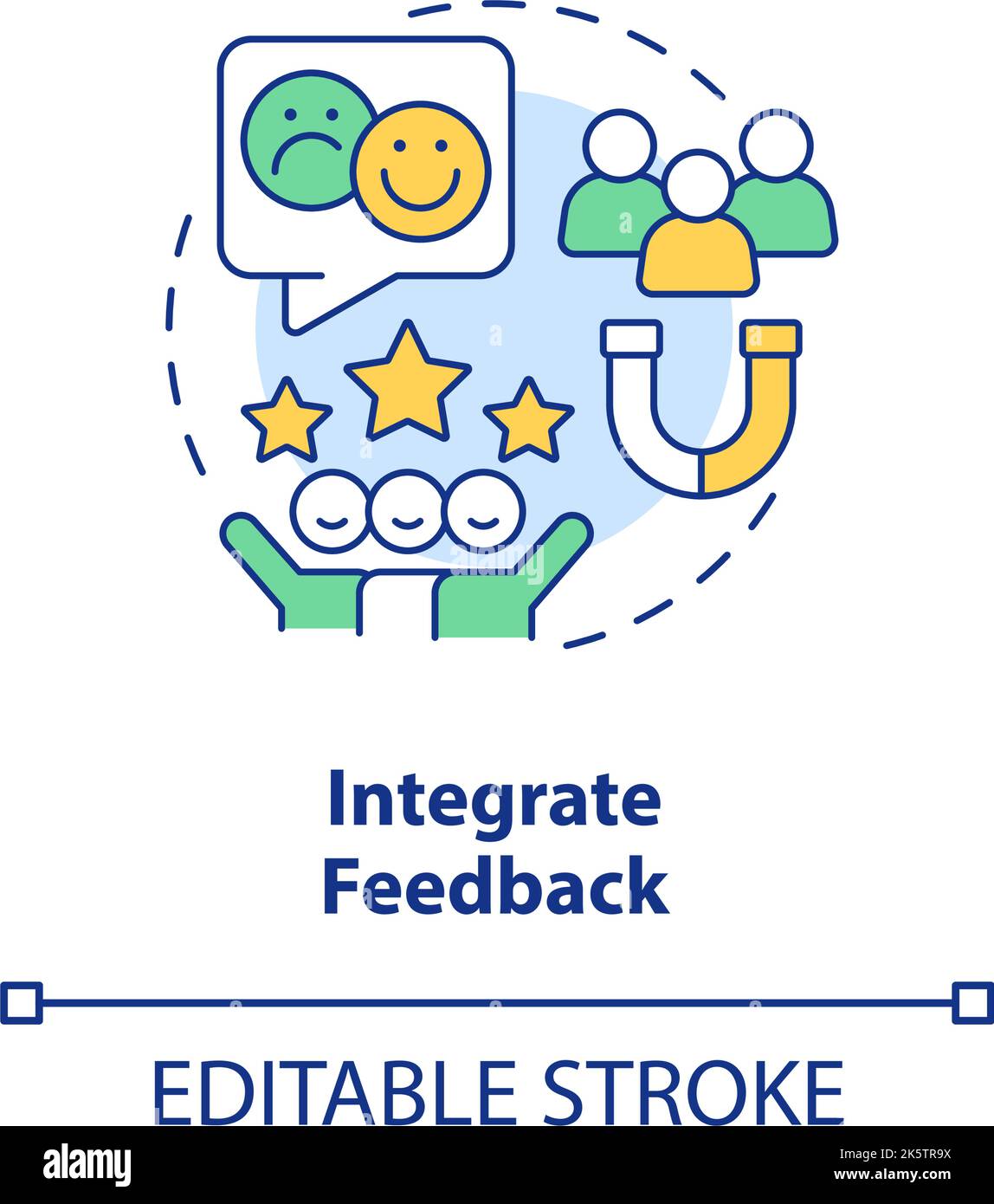 Integrate feedback concept icon Stock Vector Image & Art - Alamy