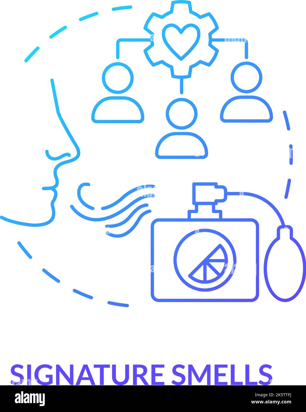 Signature smells blue gradient concept icon Stock Vector Image & Art Alamy