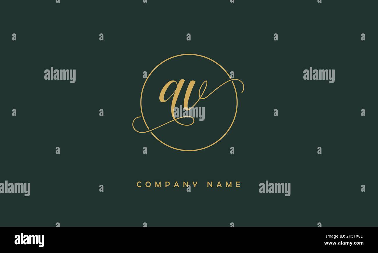 AV, VA Abstract Letters Logo Monogram Stock Vector