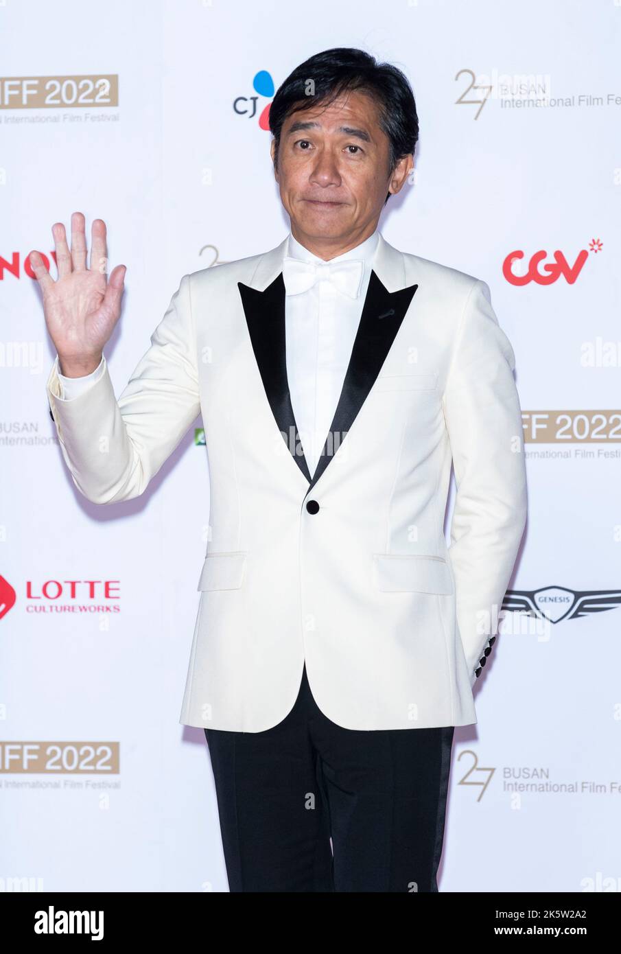 Busan, South Korea. 5th Oct, 2022. Tony Leung Chiu Wai, arrives red carpet at the opening ceremony during the 27th Busan International Film Festival at Busan Cinema Center in Busan, South Korea on October 5, 2022. (Photo by: Lee Young-ho/Sipa USA) Credit: Sipa USA/Alamy Live News Stock Photo