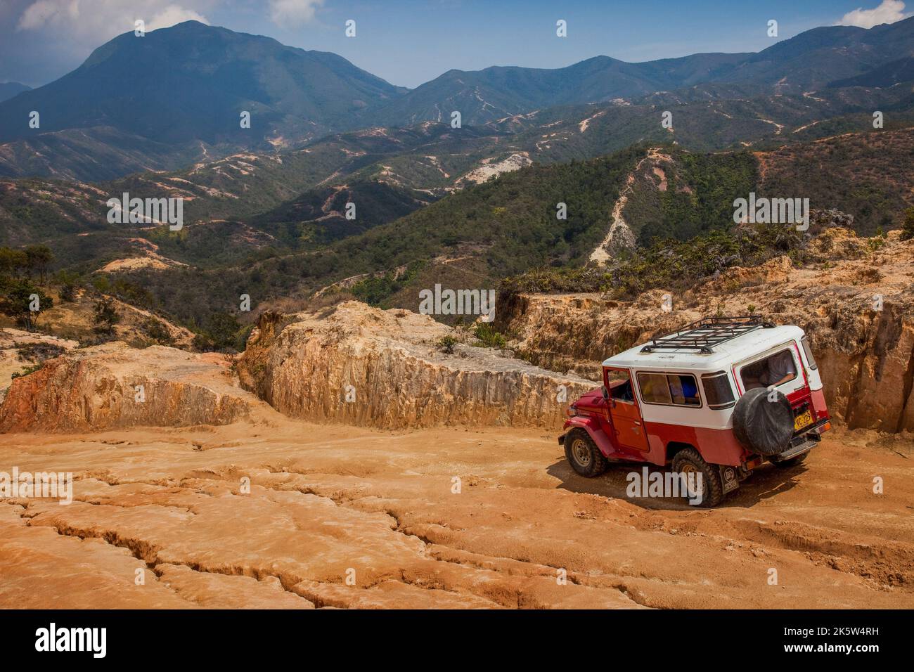Colombia, Sierra Nevada National Park in an untouched nature area with the Tayrona indians living in villages. These Tayronas exist of different tribe Stock Photo