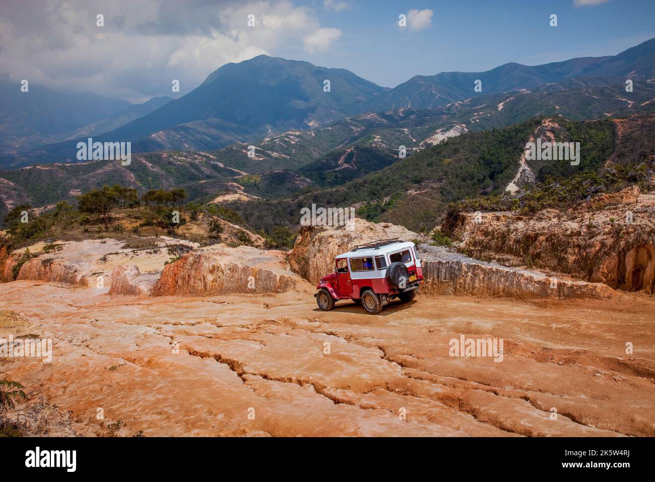 Colombia, Sierra Nevada National Park in an untouched nature area with the Tayrona indians living in villages. These Tayronas exist of different tribe Stock Photo