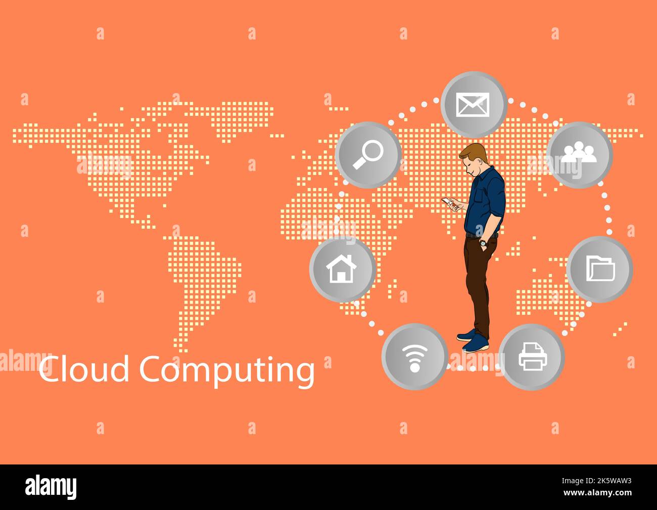 graphics diagram cloud computing concept infrastructure link access data management vector illustration Stock Vector