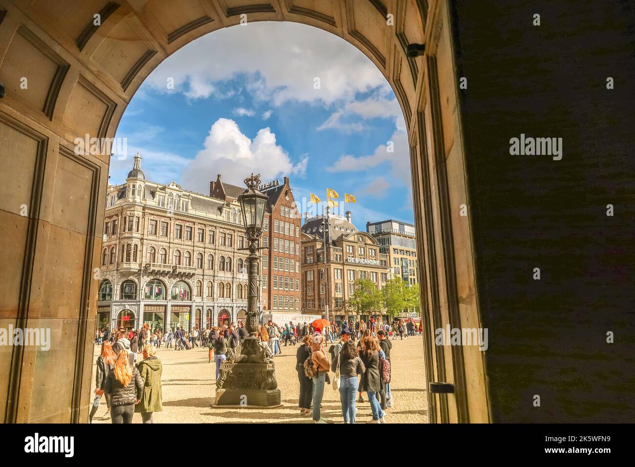 Amsterdam, Netherlands. October 2022. The Royal Palace on Dam Square in Amsterdam. High quality photo Stock Photo