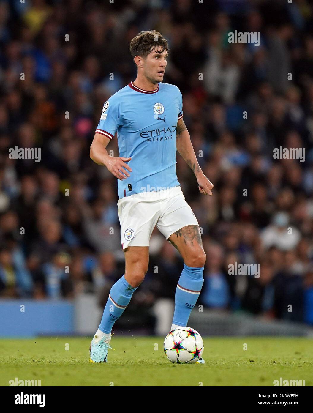 File photo dated 14-09-2022 of John Stones. Manchester City are again set to be without defender John Stones for their Champions League trip to FC Copenhagen on Tuesday. Issue date: Monday October 10, 2022. Stock Photo