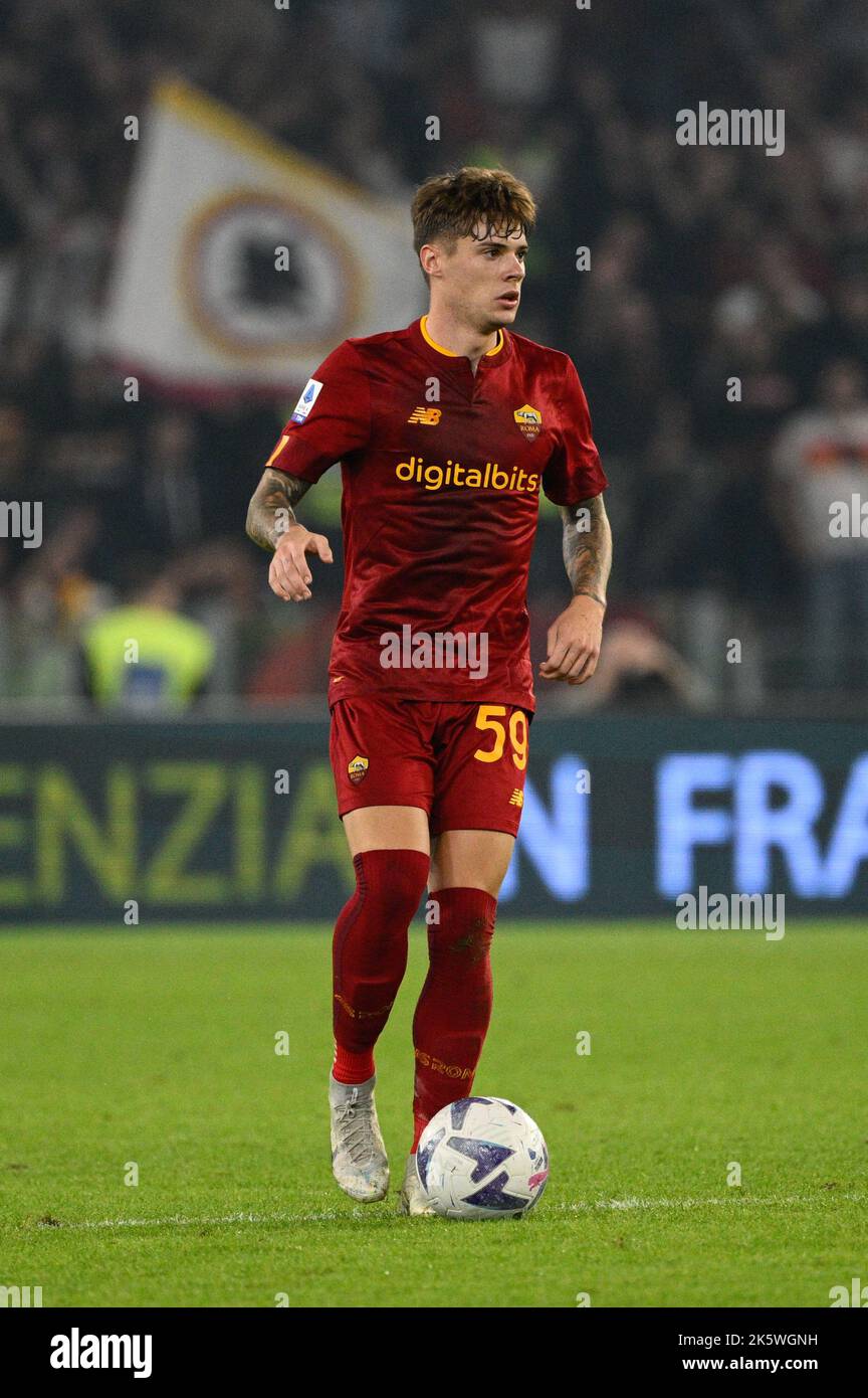 Zalewski Nicola Zalewski (AS Roma) during the Italian Football Championship ...