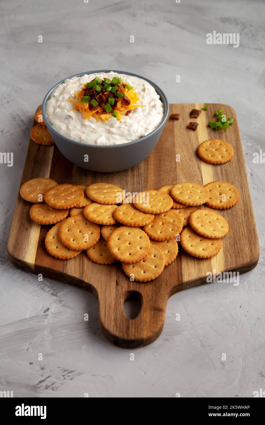 Homemade Crack Dip Appetizer in a Bowl, side view Stock Photo Alamy