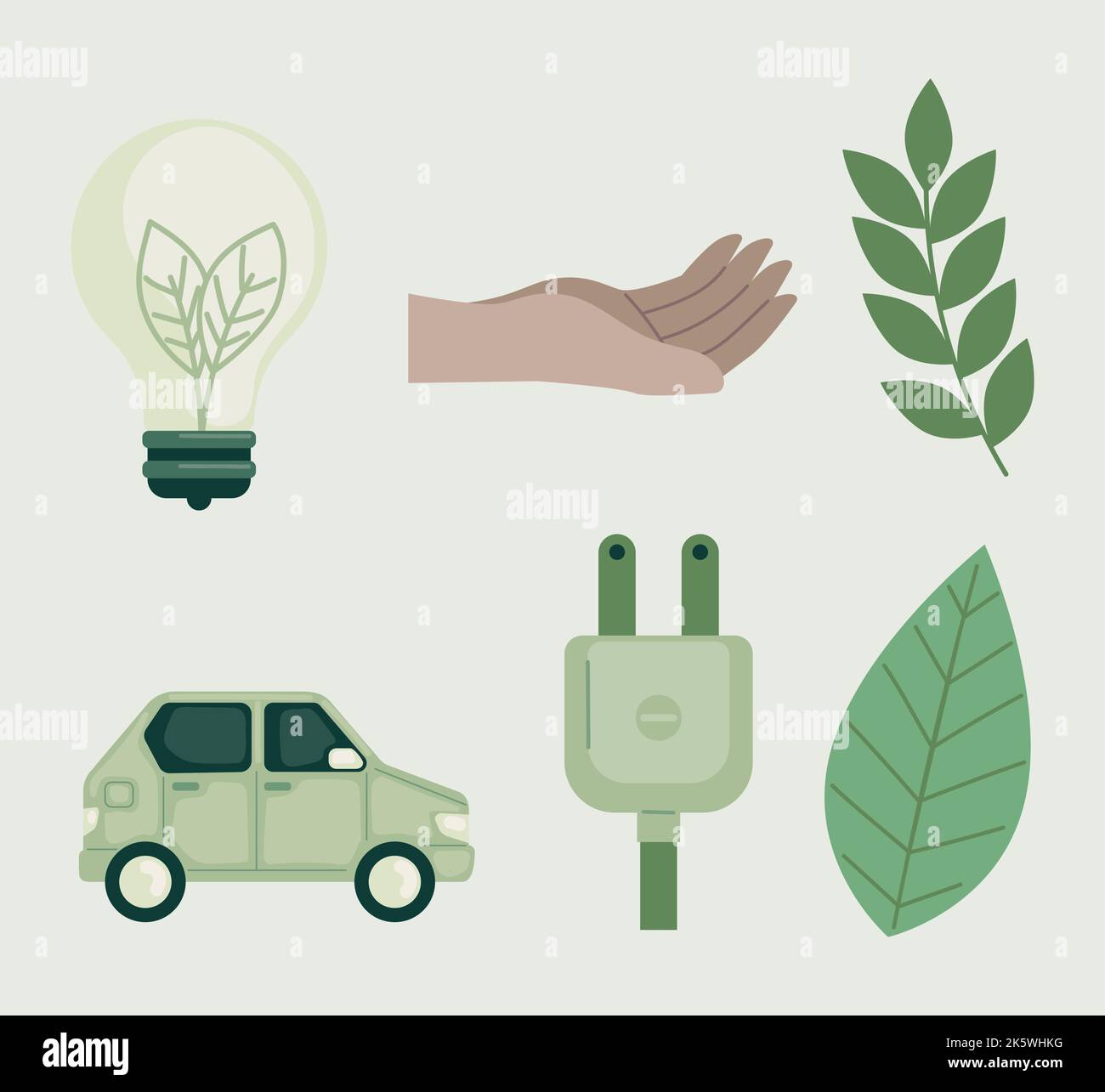 six eco friendly icons Stock Vector Image & Art - Alamy