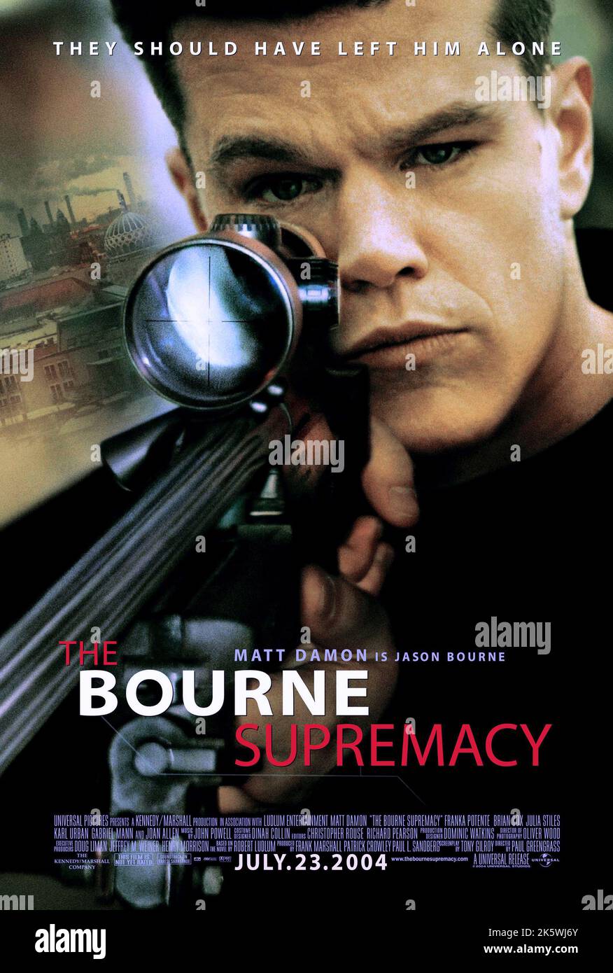 The Bourne Supremacy 2004 The Bourne Supremacy Movie Poster Matt Damon Stock Photo