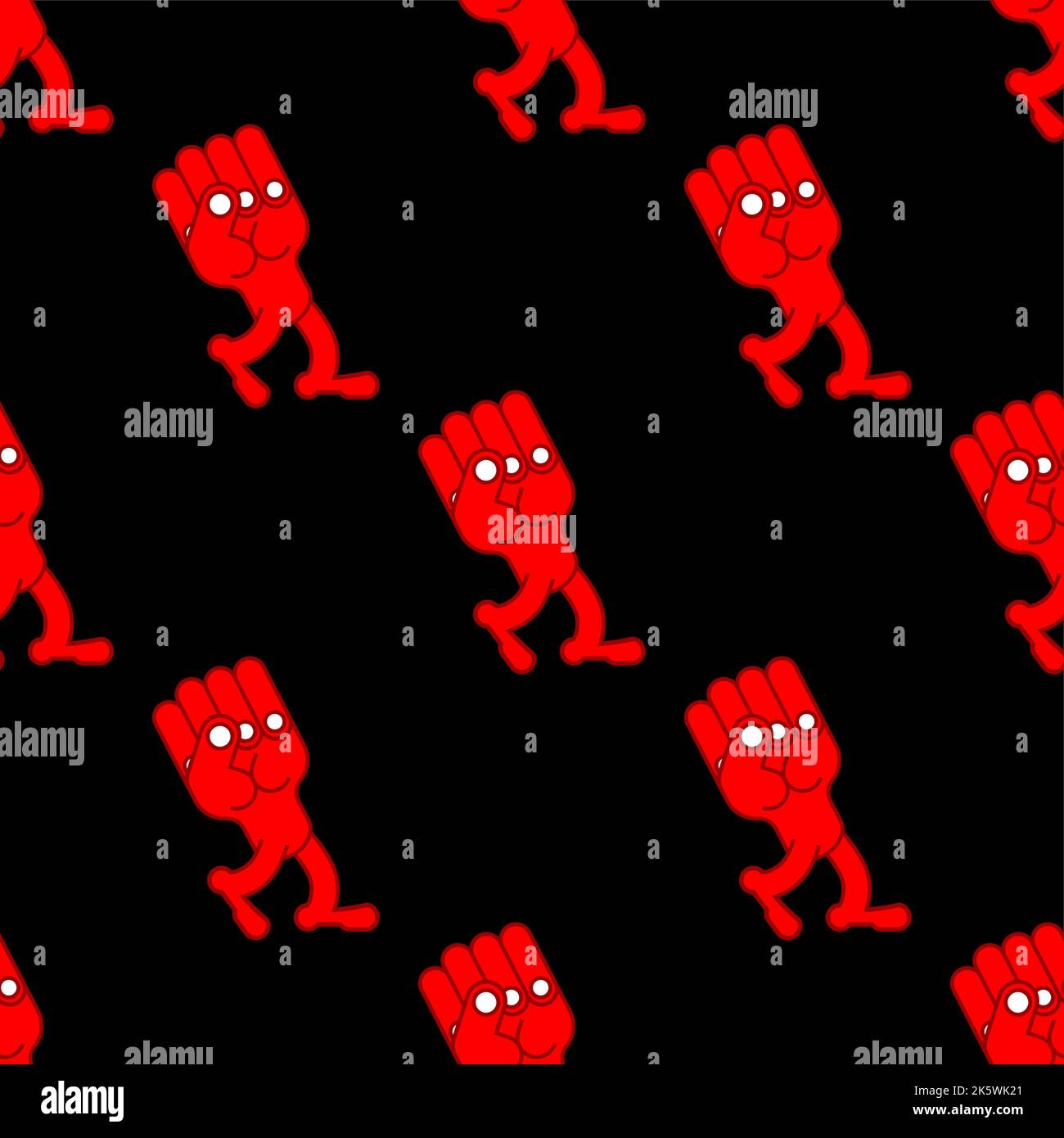 Running fist Pattern seamless. fist run Background. Vector texture Stock Vector