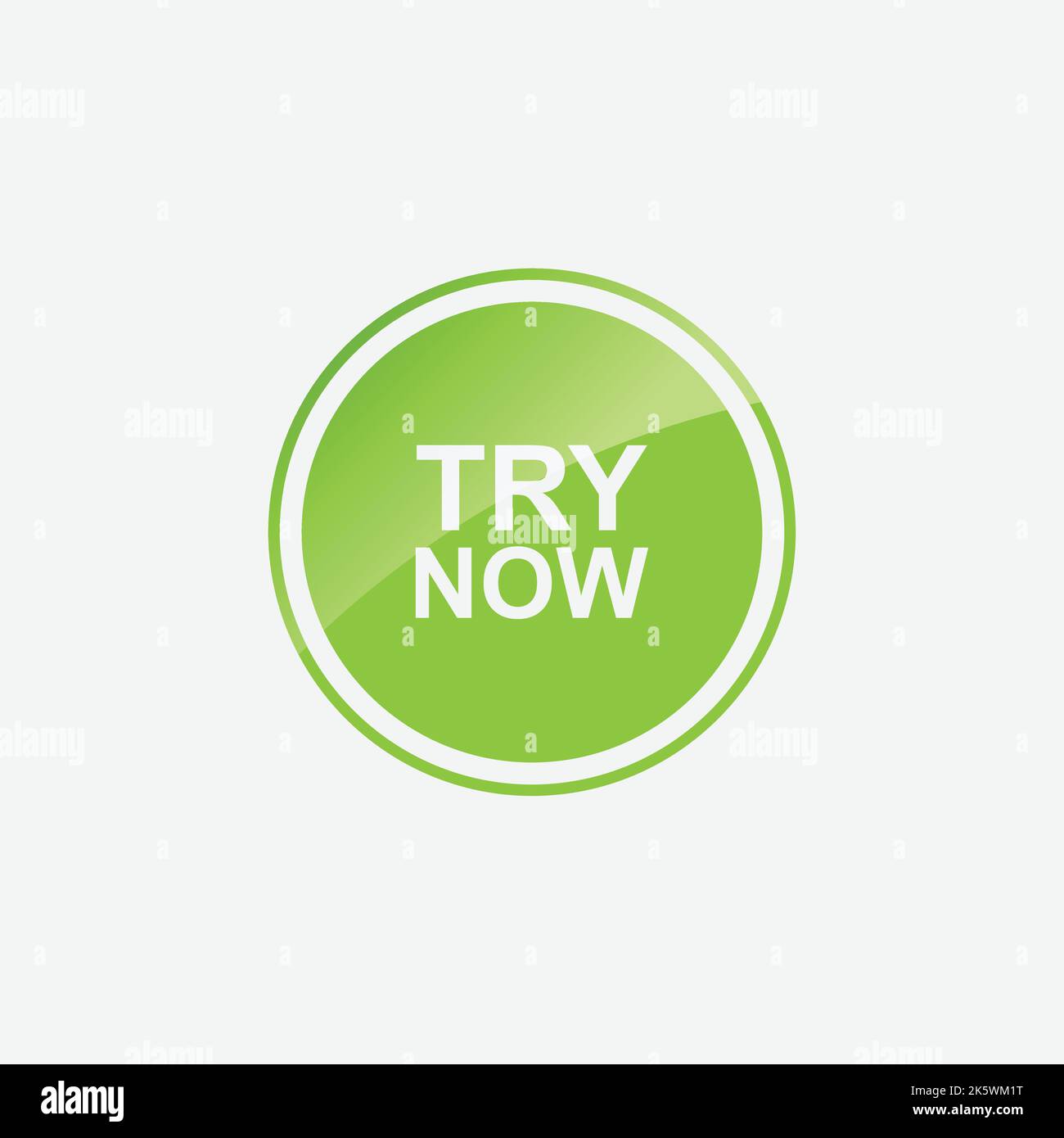 Try now web design button vector. Try now web button icon on white background Stock Vector