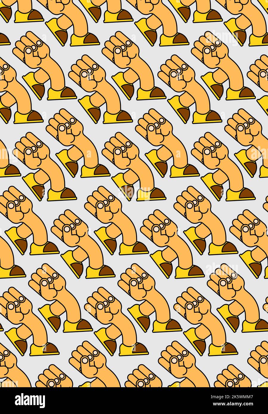 Running fist Pattern seamless. fist run Background. Vector texture Stock Vector