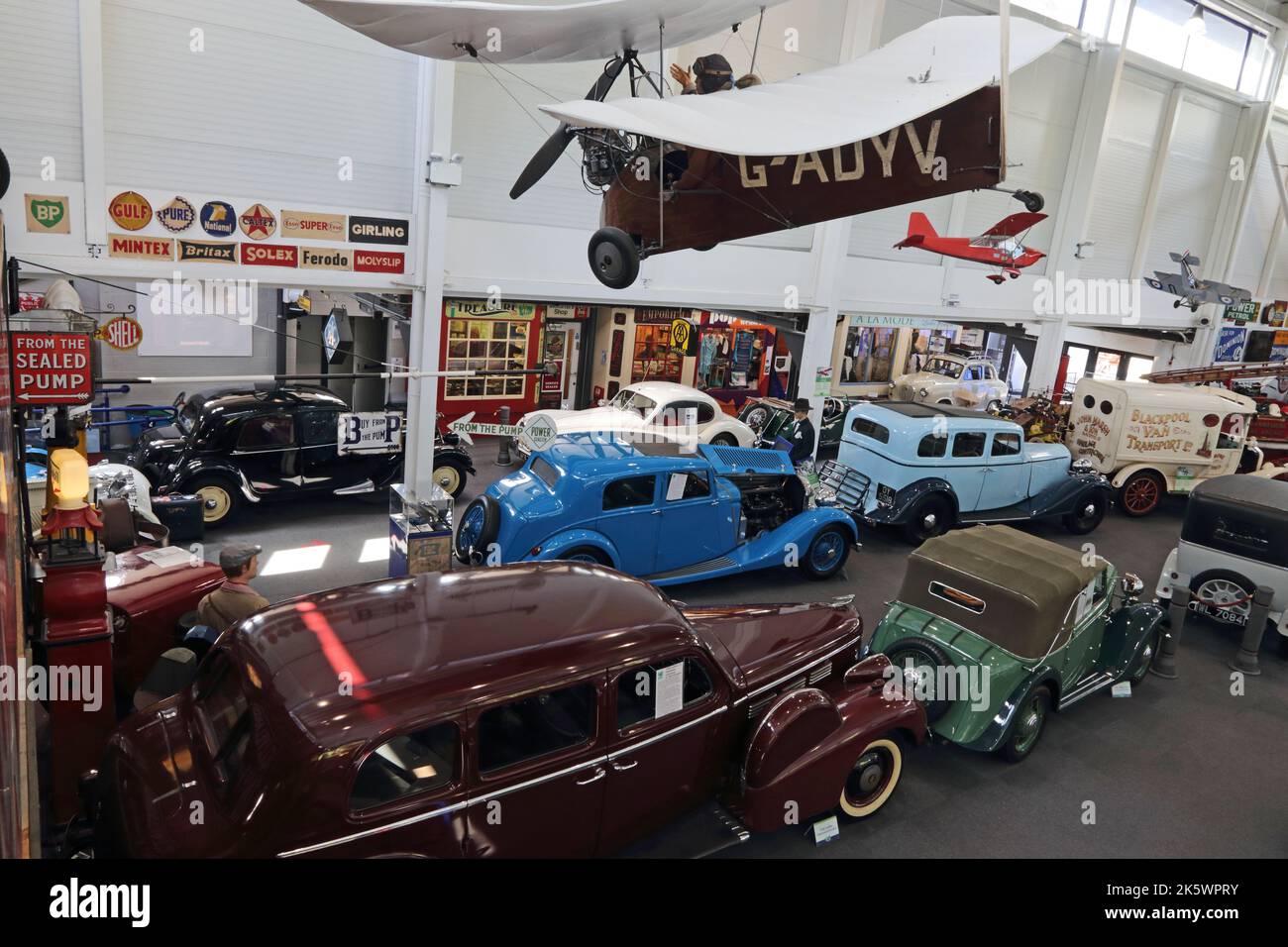 Cars and memorabilia on display in Lakeland Motor Museum Stock Photo